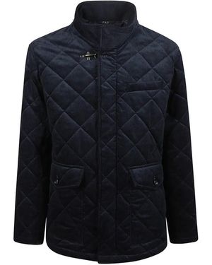 Fay Gesteppte Cordjacke - Blau