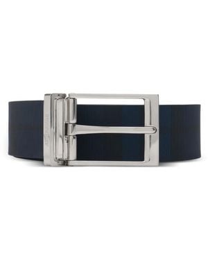 Burberry Reversible Check-Pattern Belt - Blue