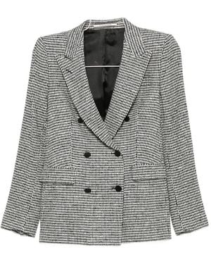 Tagliatore Houndstooth Double-Breasted Jacket - Grey