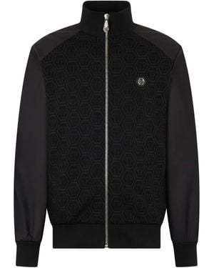Philipp Plein Monogram Track Jacket - Black
