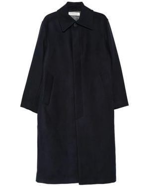 sunflower Concealed-Front Coat - Blue