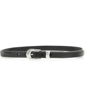 Our Legacy Buckle-Fastening Leather Belt - White