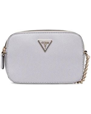 Guess Logo-Plaque Cross Body Bag - Grey