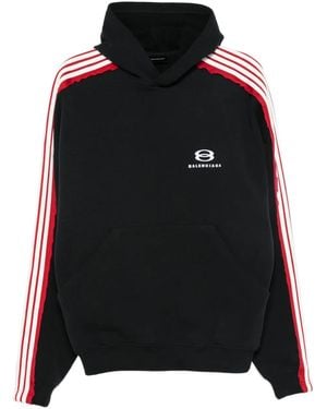 Balenciaga Sudadera a rayas con capucha - Negro