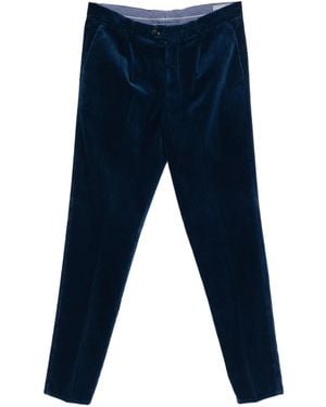Brunello Cucinelli Corduroy Pleated-Front Trousers - Blue