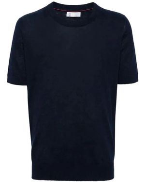 Brunello Cucinelli Crew-Neck T-Shirt - Blue