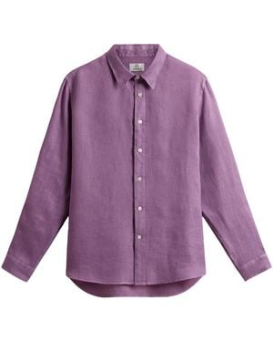 Woolrich Linen Shirt - Purple