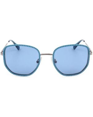 MAX&Co. Beaded-Trim Squared-Frame Sunglasses - Blue