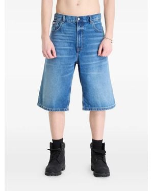 Calvin Klein Relaxed Long Denim Shorts - Blue