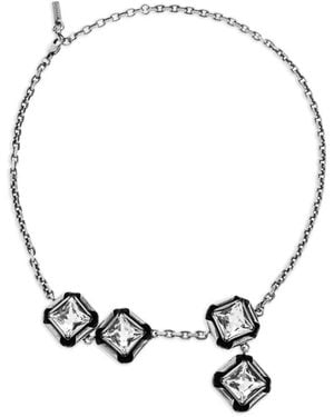Givenchy Crystal-Embellished Square-Cut Necklace - Metallic