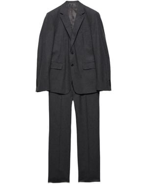 Prada Manteau À Simple Boutonnage - Noir