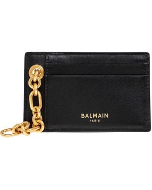 Balmain Porte-Cartes À Détail De Chaîne - Noir