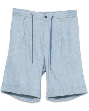 Tagliatore Pleat-Detailed Shorts - Blue