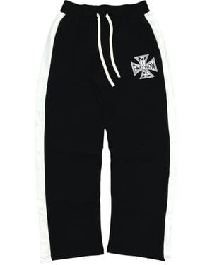 Mixed Emotions Quarter Logo-Print Track Trousers - Black