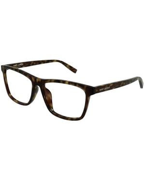 Saint Laurent Brille Mit Eckigem Gestell - Weiß