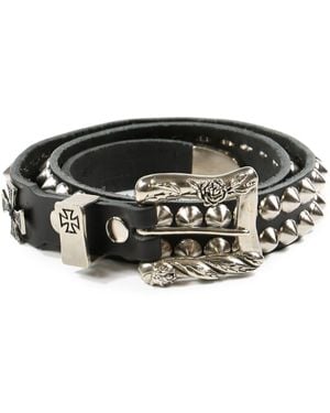 Enfants Riches Deprimes Cross-plaque Studded Belt - Black