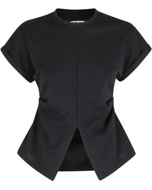 LA PISCINE Slit-Detail Short-Sleeve T-Shirt - Black