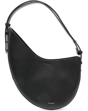 Soeur クレセント レザーショルダーバッグ - ブラック
