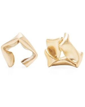 Completedworks Folded, Then Crumpled Earrings - Metallic