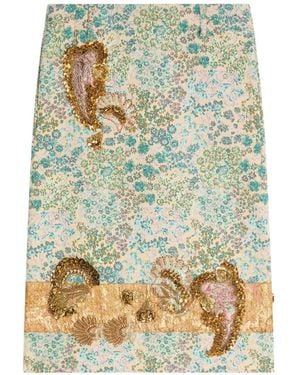 Dries Van Noten Embroidered Floral Skirt - Multicolour