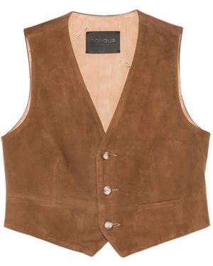Dondup V-Neck Waistcoat - Brown