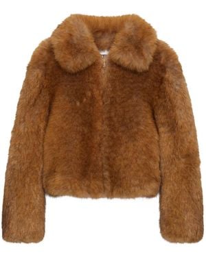 MSGM Zip-Fastening Jacket - Brown