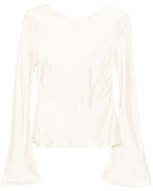 Ganni Long Sleeve Blouse - White