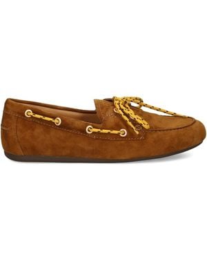 Bibi Lou Tana Lace-Up Detail Loafers - Brown