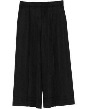 Pleats Please Issey Miyake A-Poc Pleated Trousers - Black