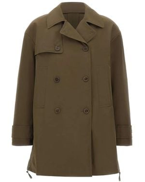 Aspesi Double-Breasted Water-Repellent Jacket - Green