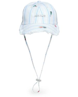 Jacquemus Gorra Le Artichaut Con Ribete Deshilachado - Azul