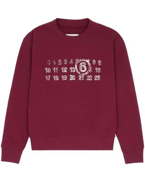 MM6 by Maison Martin Margiela ナンバープリント スウェットシャツ - レッド