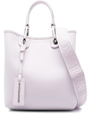 Emporio Armani Polyurethane Shopping Bag - Gray