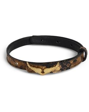 Zadig & Voltaire Rock Leather Bracelet - White