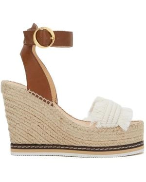 Odissi Lily High-Wedge Espadrilles - Natural