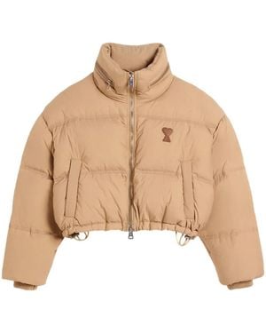 Ami Paris Ami De Coeur Down Jacket - Natural