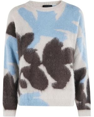 Roberto Collina Ikebana Intarsia Sweater - Blue