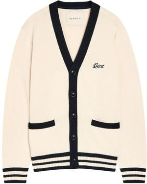 GANT Cardigan Mit V-Ausschnitt - Natur