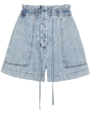 Rails Foster Wide-Leg Denim Shorts - Blue