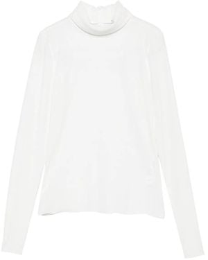 Dorothee Schumacher Turtleneck Long-Sleeve Top - White