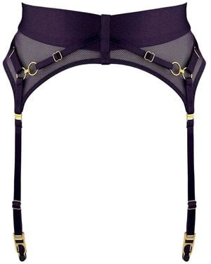 Bordelle Nara Ring Suspender Belt - Blue