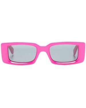 Off-White c/o Virgil Abloh Arrows Rectangle-Frame Sunglasses - Pink