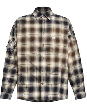 MISBHV Plaid Ripped Shirt - Grey