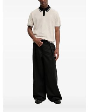 Paul Smith Ribbed-Knit Polo Shirt - White