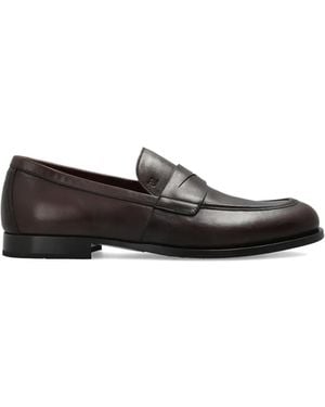Fabi Penny-Strap Leather Loafers - White