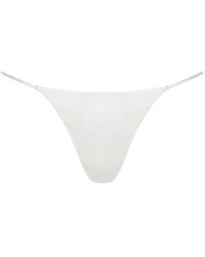 Kiki de Montparnasse Tour Les Jours Charmeuse Thong - White