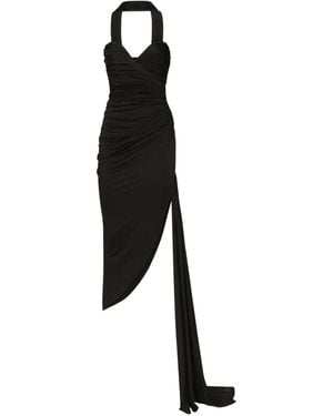 MARCIANO BY GUESS Asymmetric-Hem Side-Slit Dress - Black
