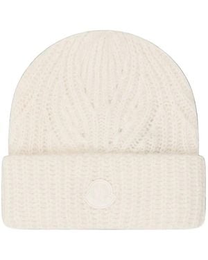 Moncler Alpaca & Wool Blend Beanie - Natural