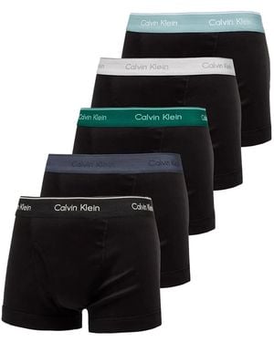 Calvin Klein Branded Waistband Boxer Shorts (Pack Of Five) - Black