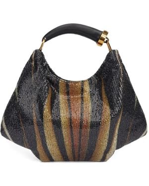 Roberto Cavalli Sequin-Embellished Shoulder Bag - Blue